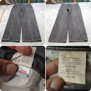 Vintage Dickies Baggy‎ Jeans Mens 36X30 Gray Denim Loose Fit Skater Straight 90s